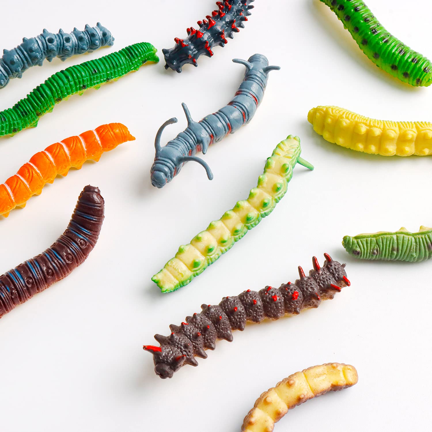 Amazon.co.jp: Aydinids 12ピース キャタピラーフィギュア リアルな